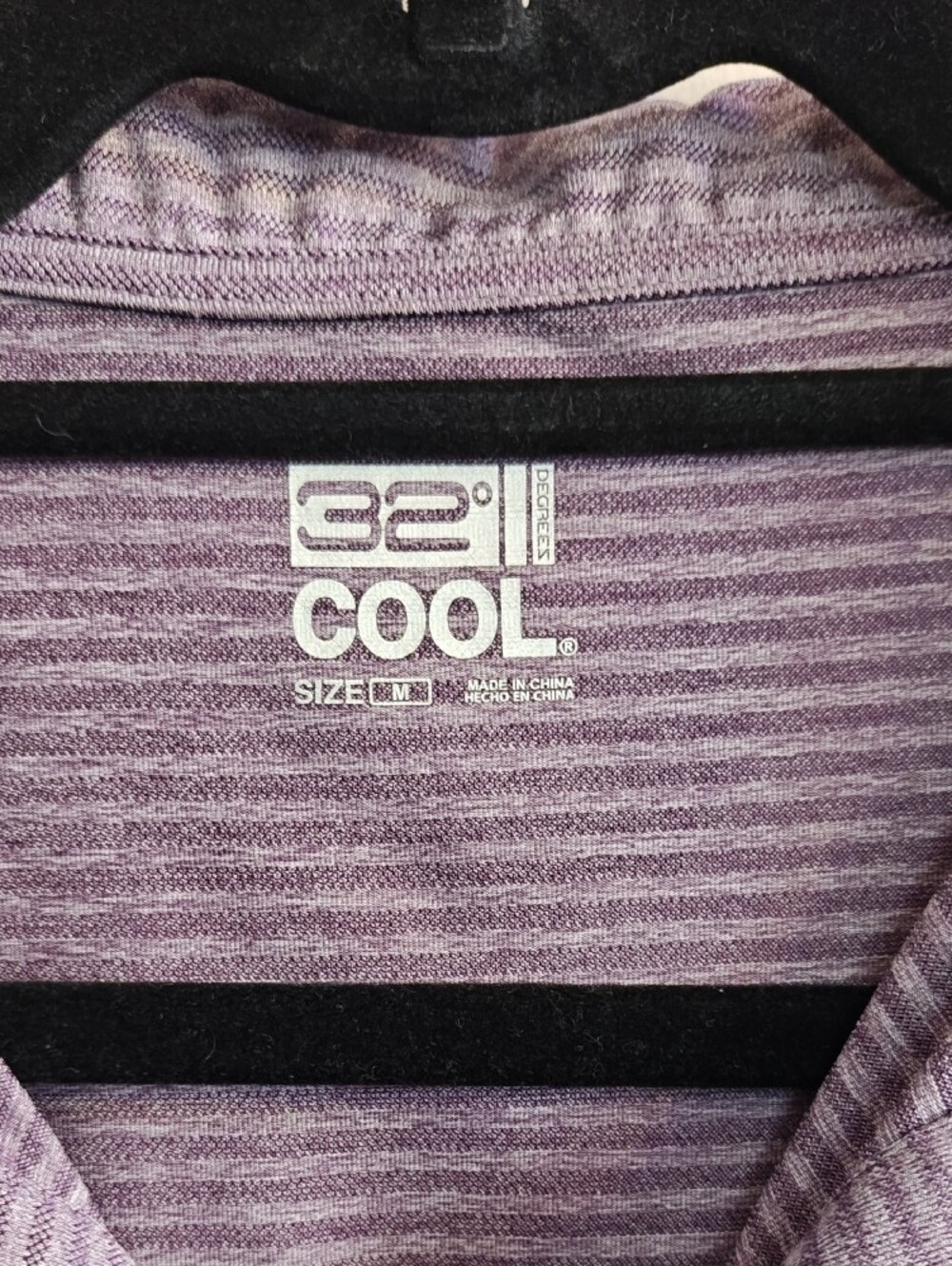 32 Degrees Lavender Striped Performance Polo - Picture 2 of 6